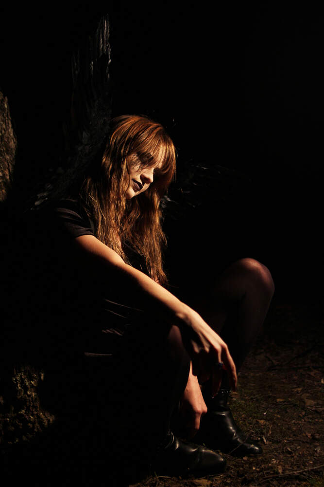 Black color palette photo set