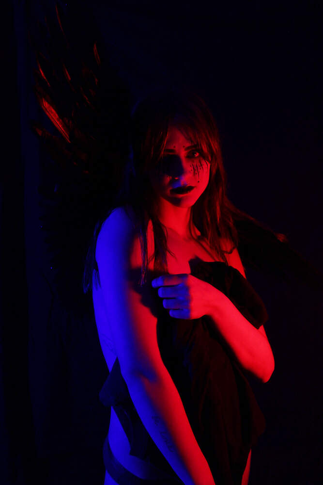 Black color palette photo set