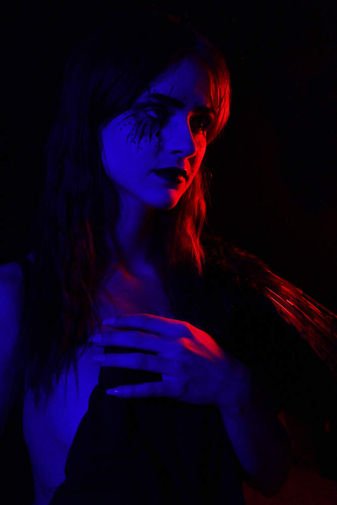 Black color palette photo set