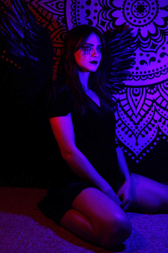 Black color palette photo set