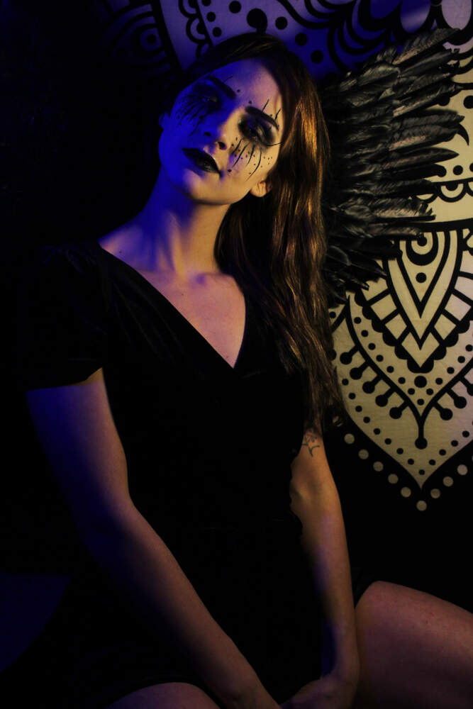 Black color palette photo set