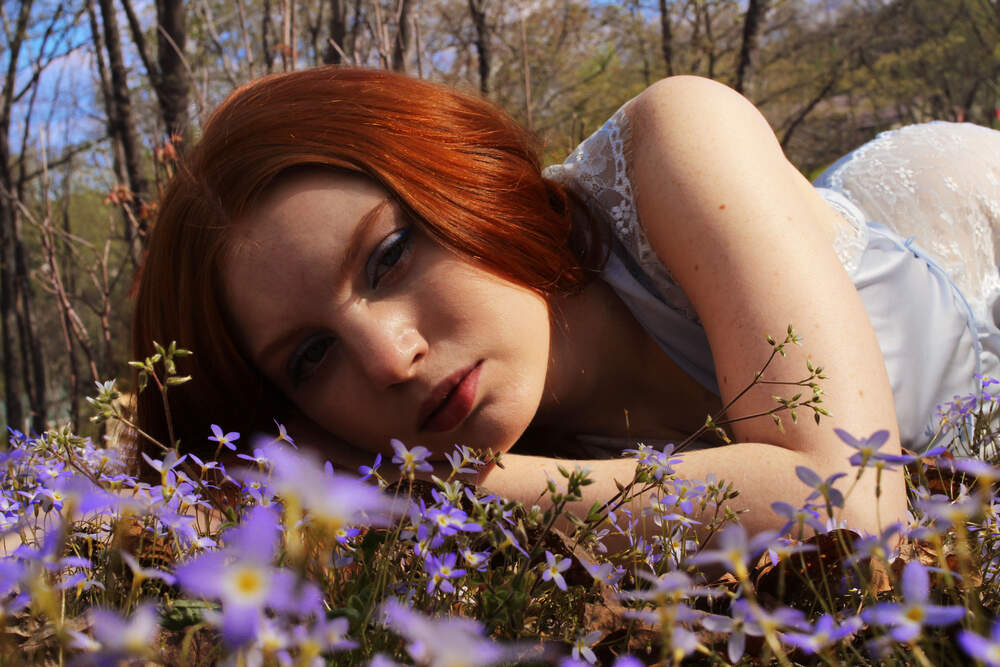 Blue color palette photo set