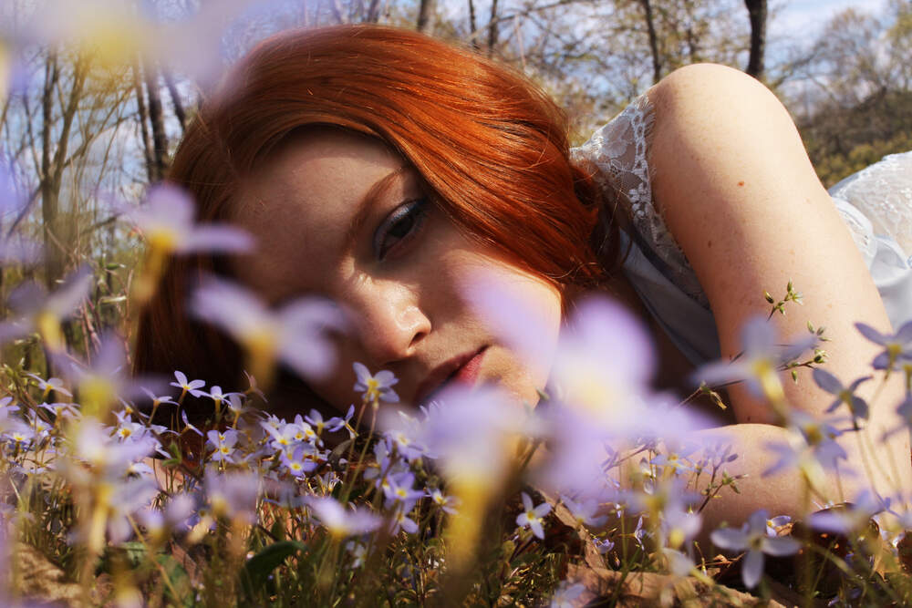Blue color palette photo set