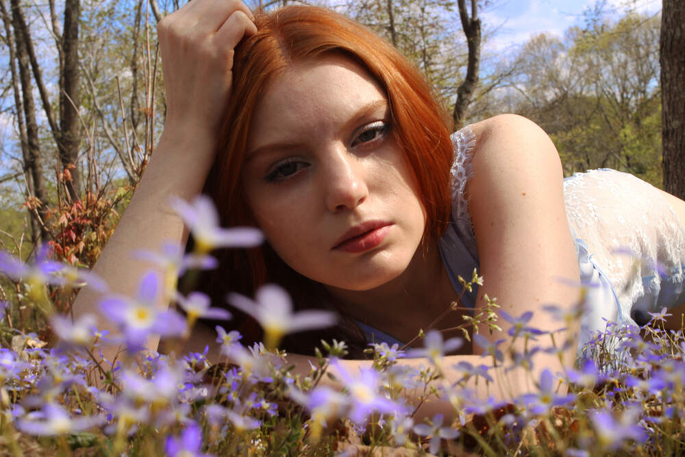 Blue color palette photo set