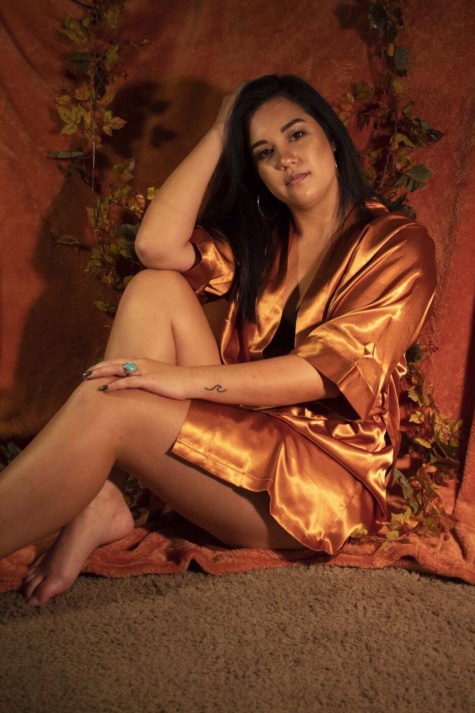 Brown color palette photo set