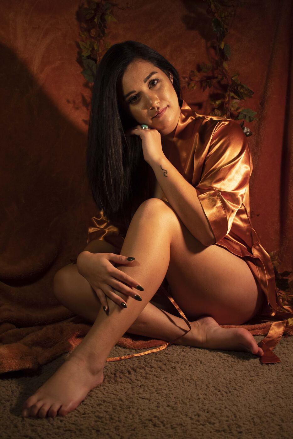Brown color palette photo set