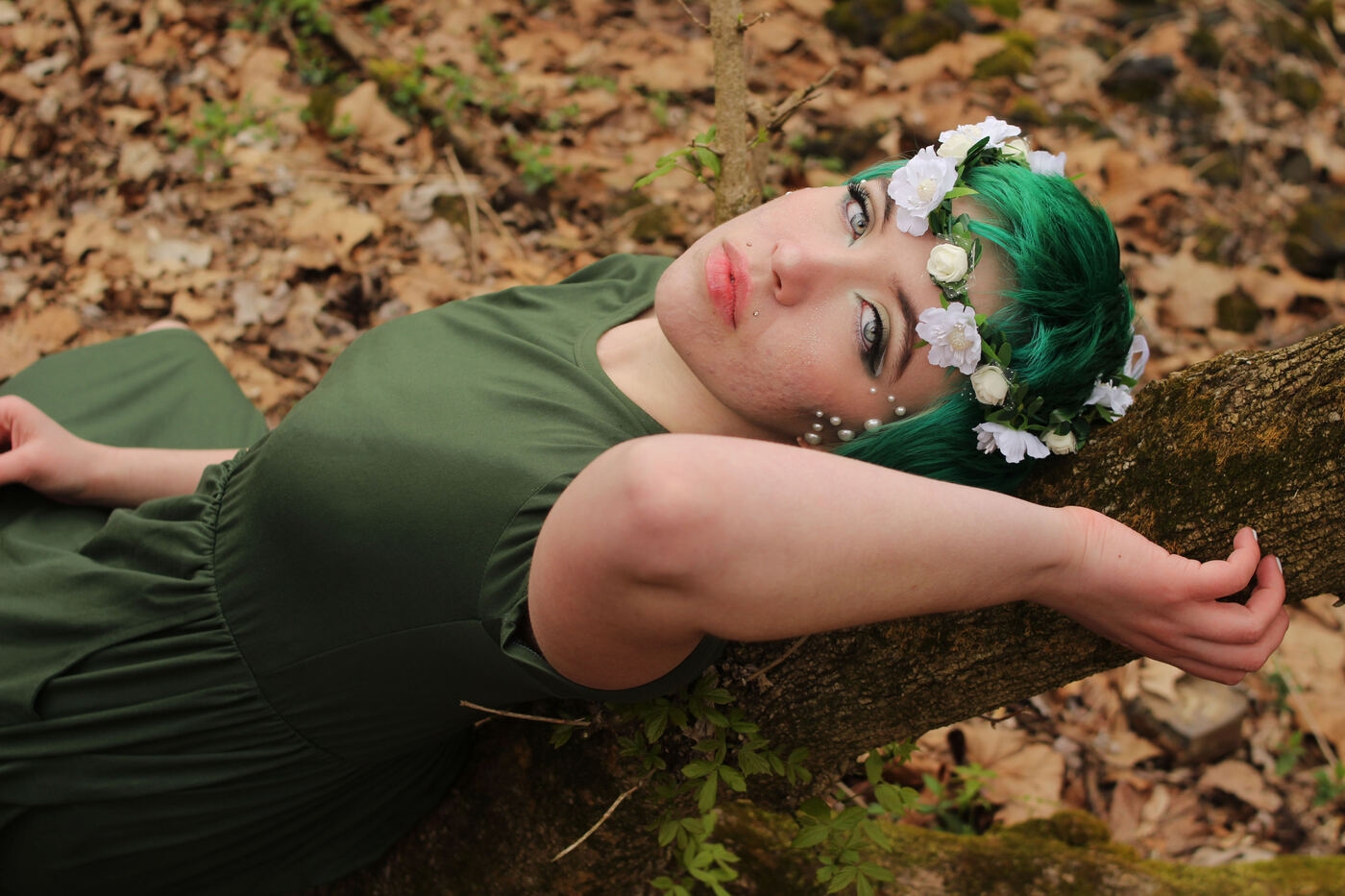 Green color palette photo set