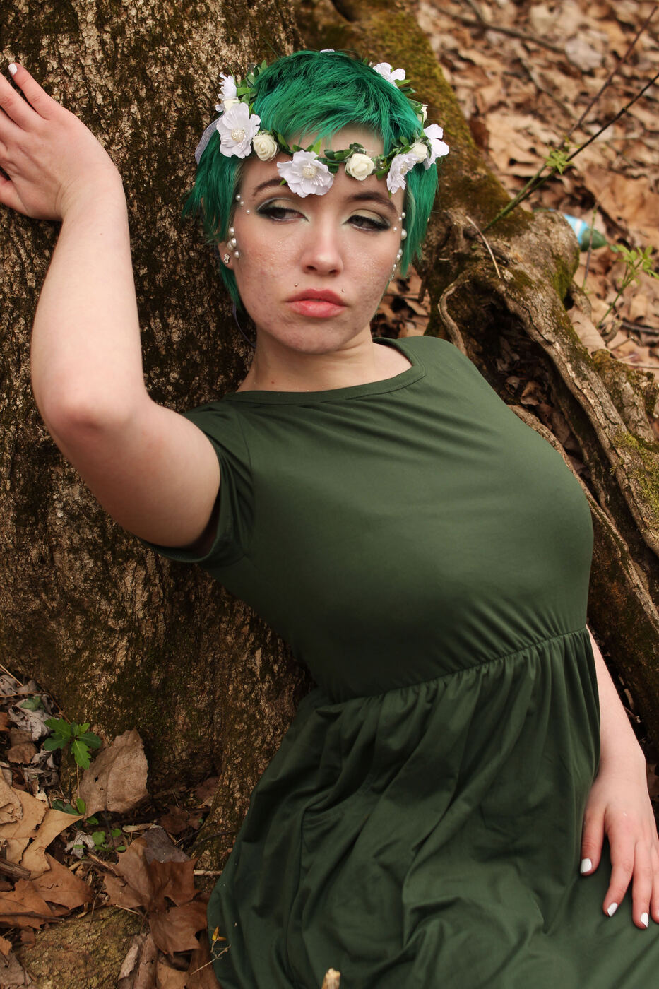 Green color palette photo set