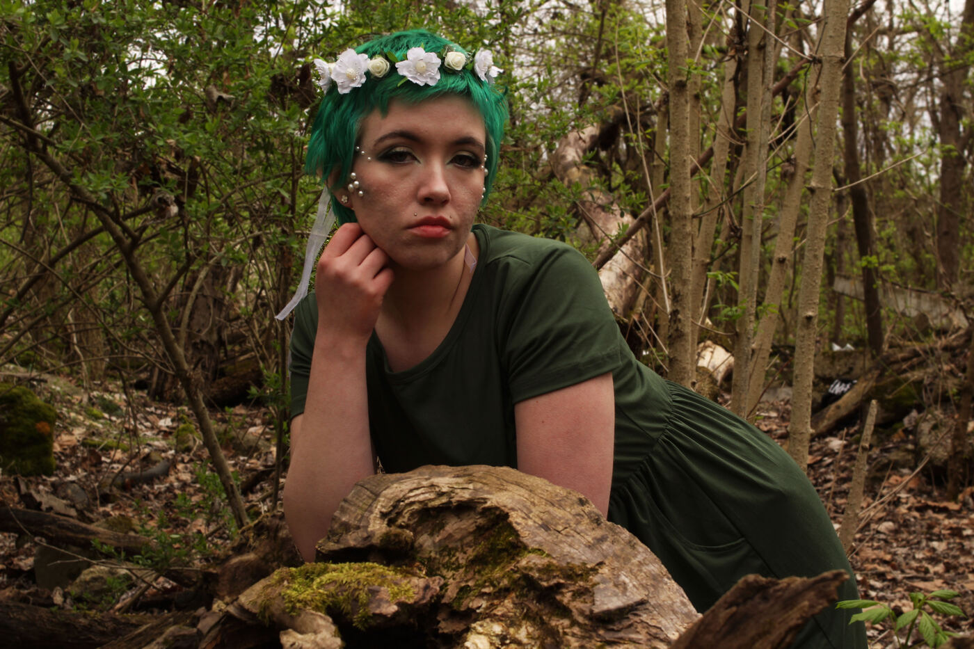 Green color palette photo set