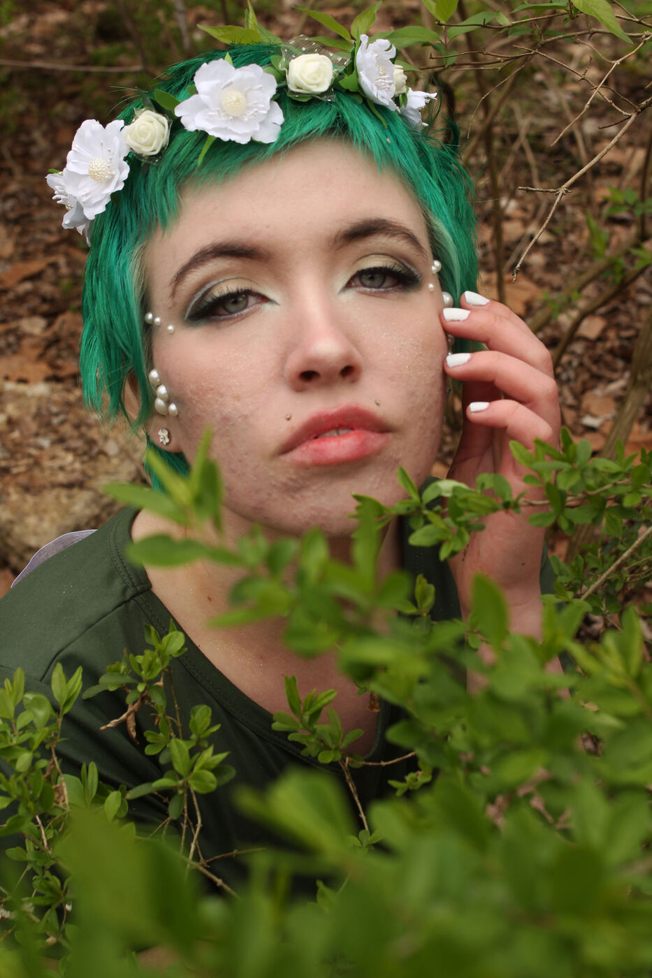 Green color palette photo set