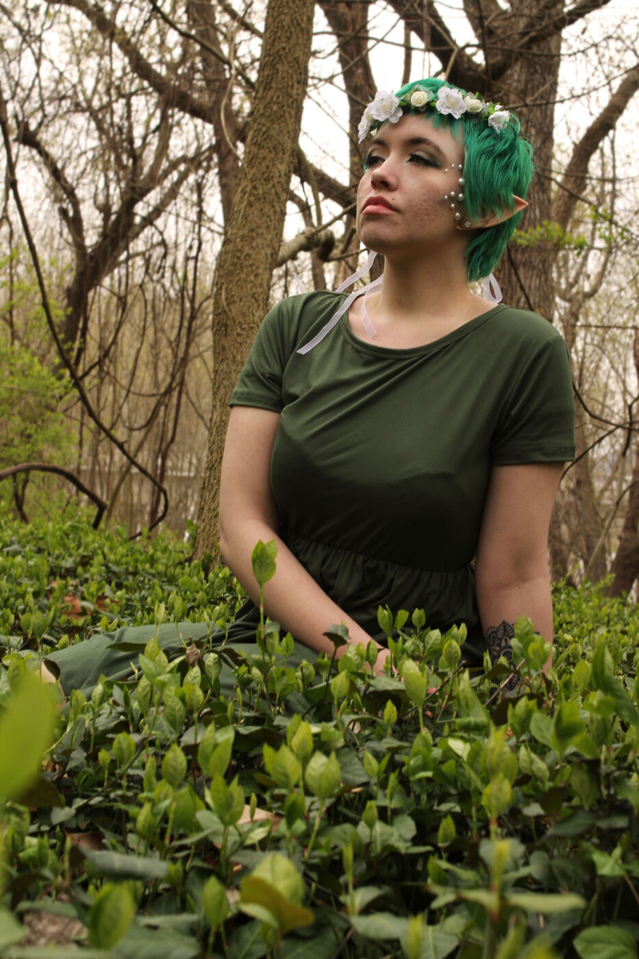 Green color palette photo set