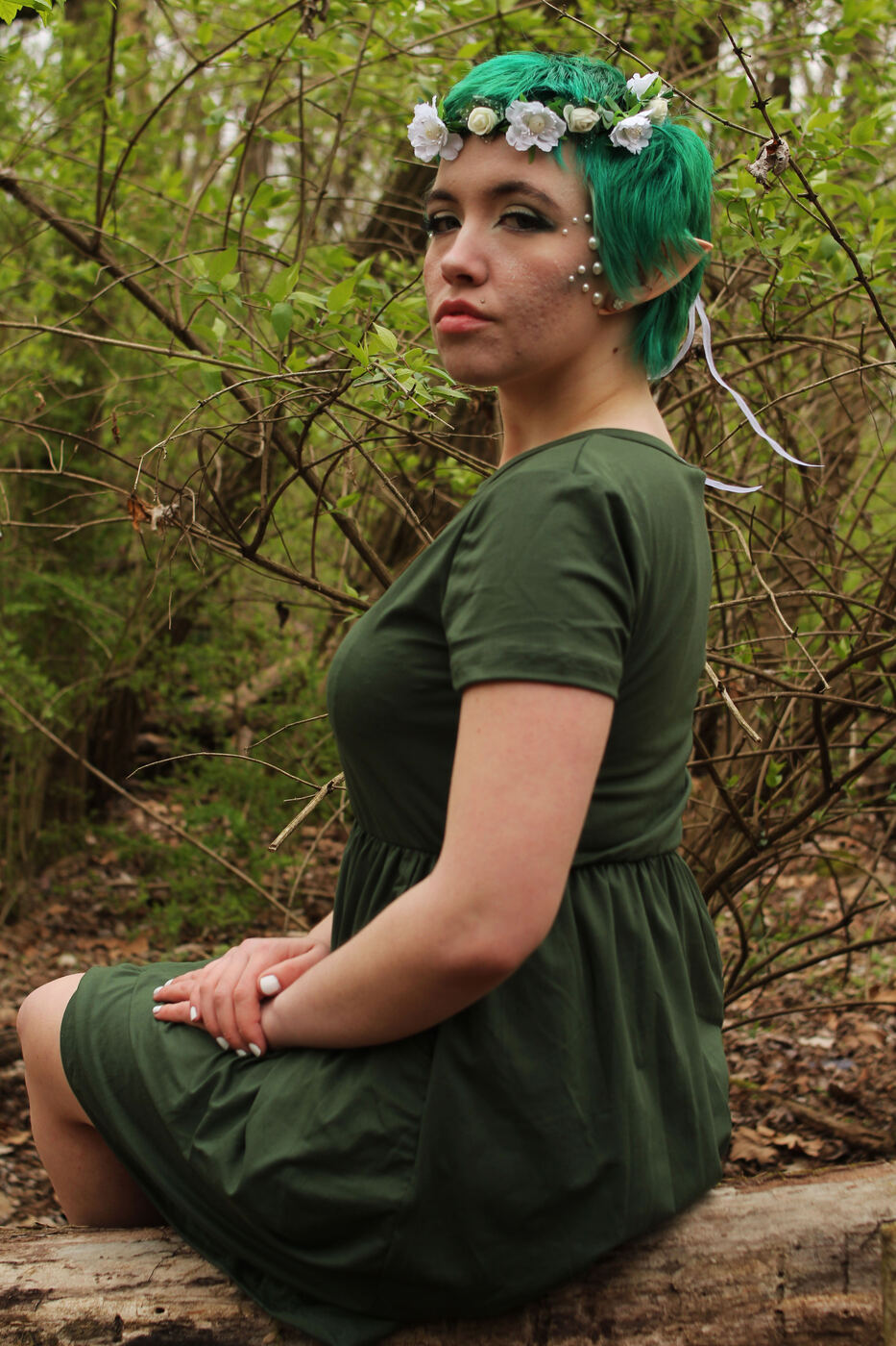 Green color palette photo set