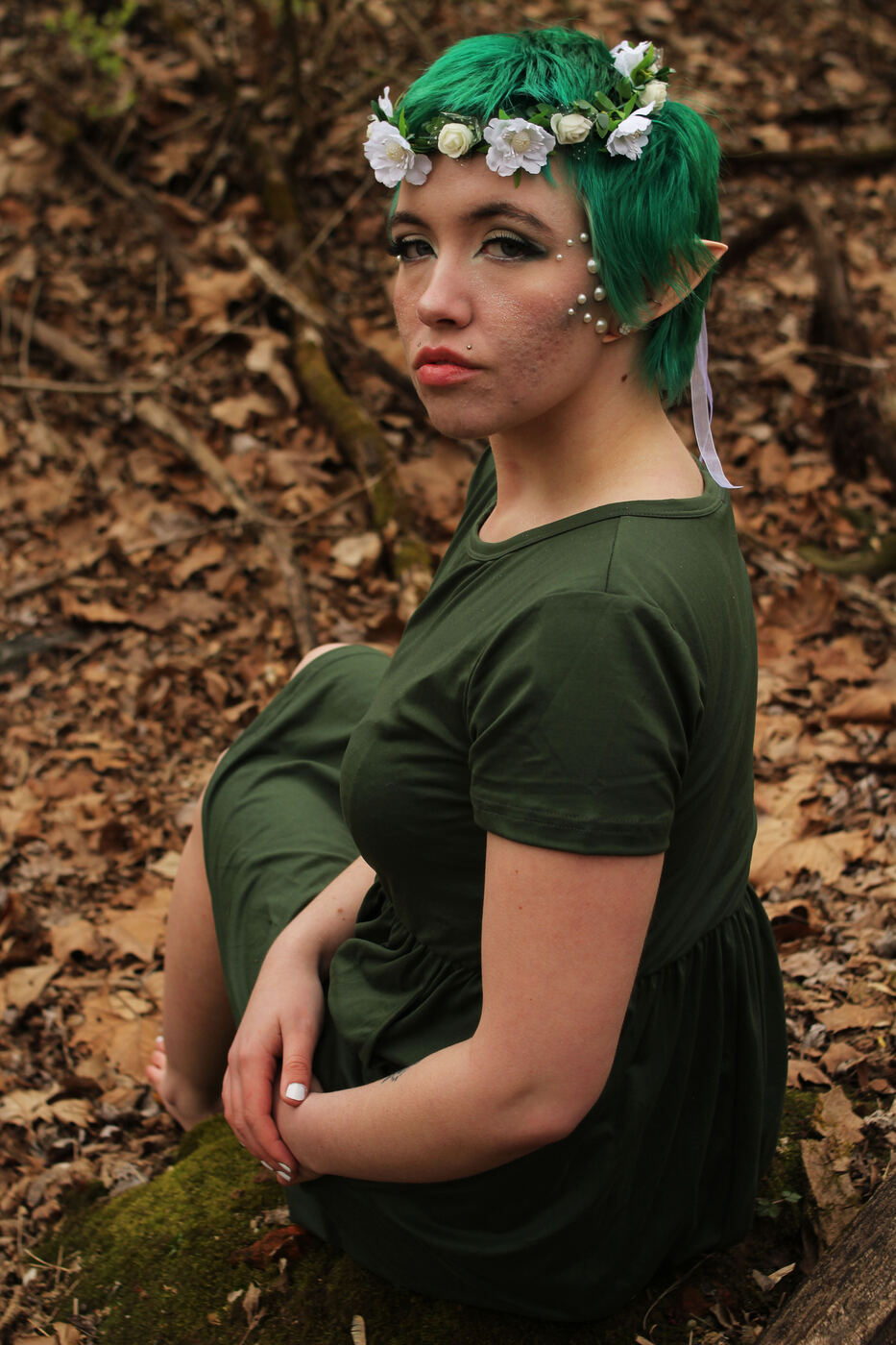 Green color palette photo set