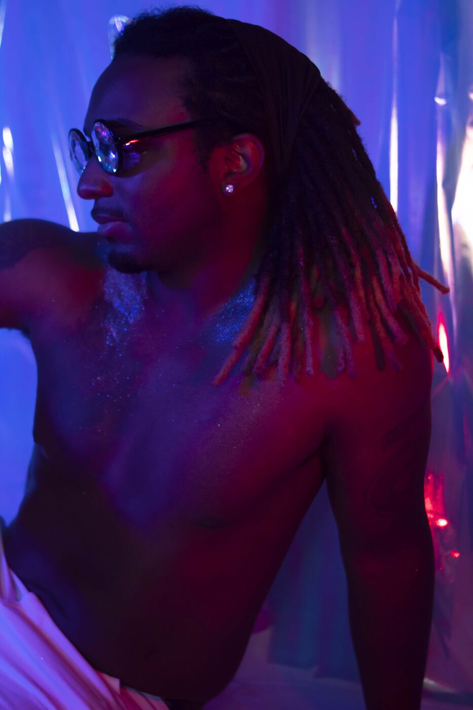 Iridescent color palette photo set