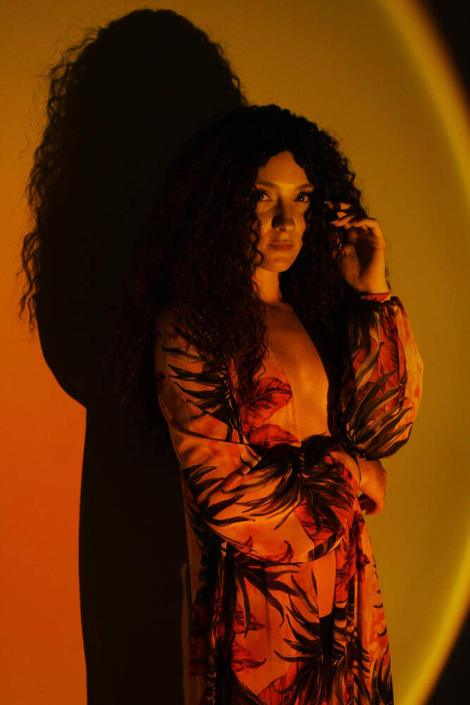 Orange color palette photo set