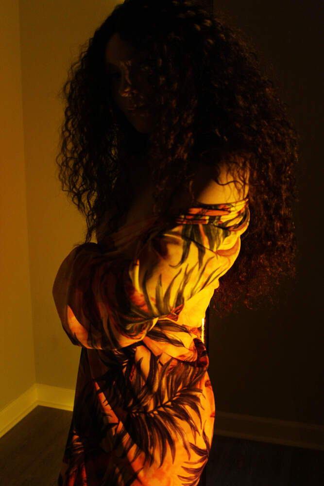 Orange color palette photo set