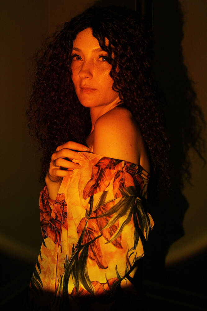 Orange color palette photo set