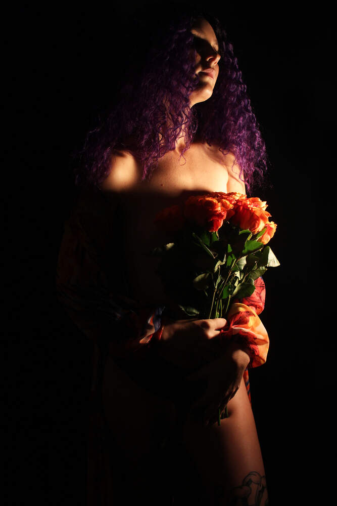 Orange color palette photo set