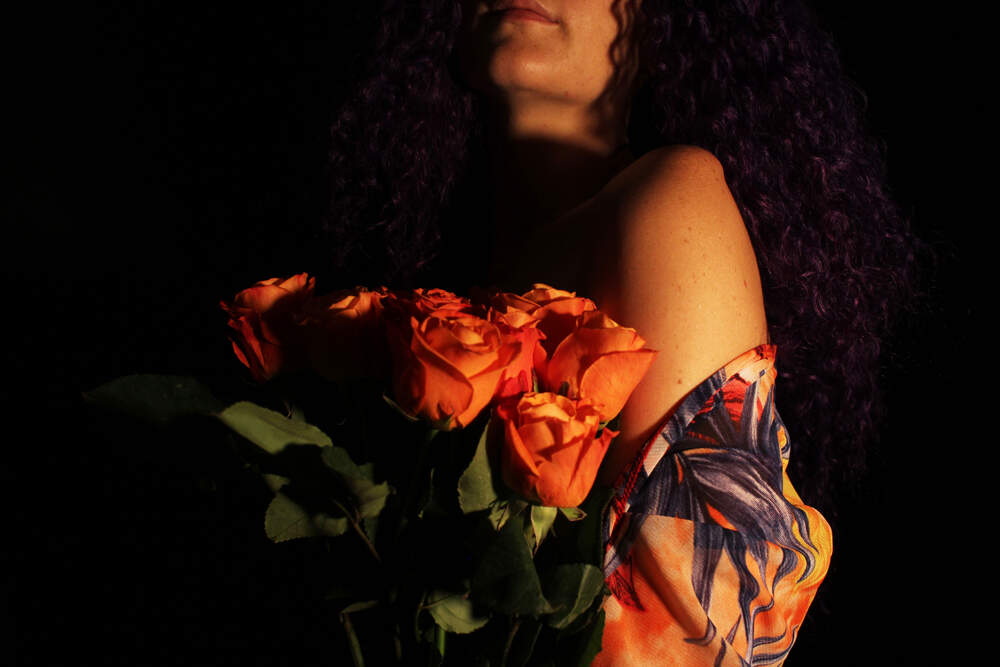 Orange color palette photo set