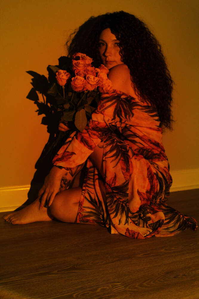 Orange color palette photo set
