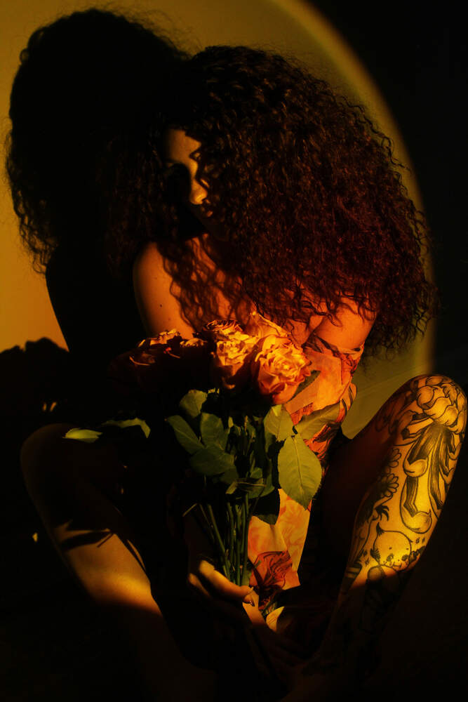 Orange color palette photo set