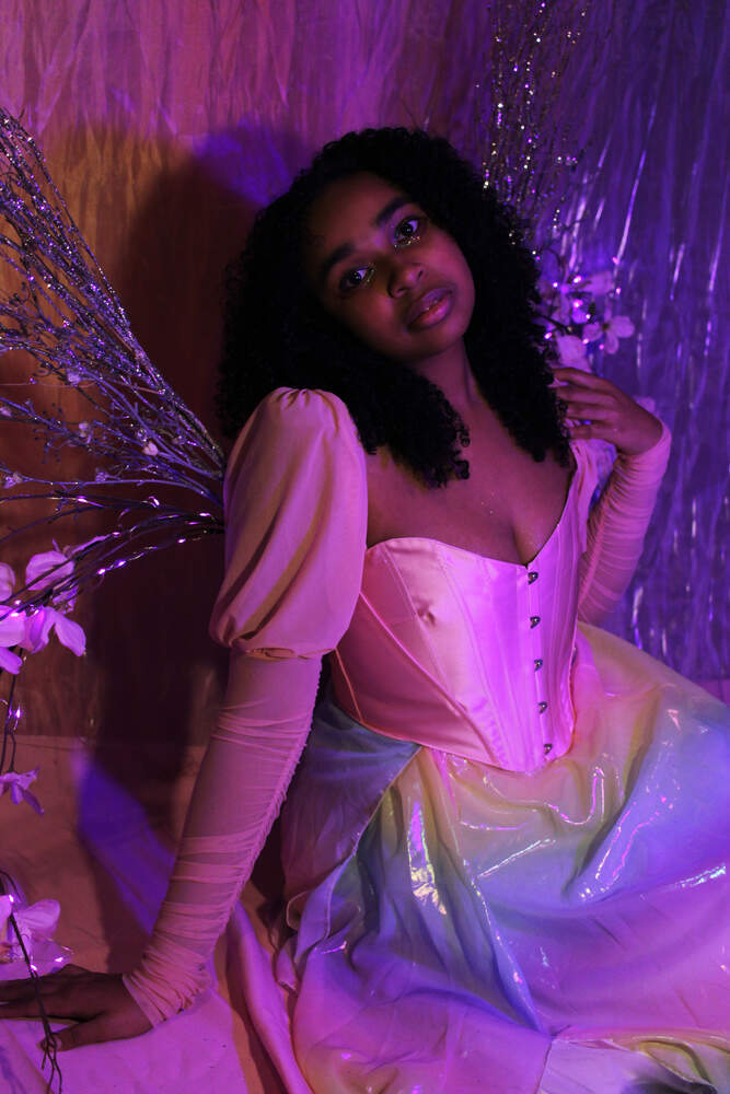 Pink color palette photo set