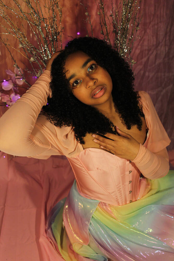 Pink color palette photo set