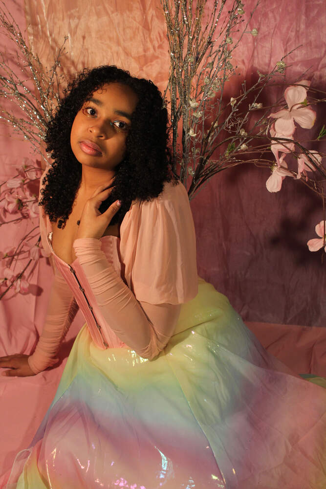 Pink color palette photo set