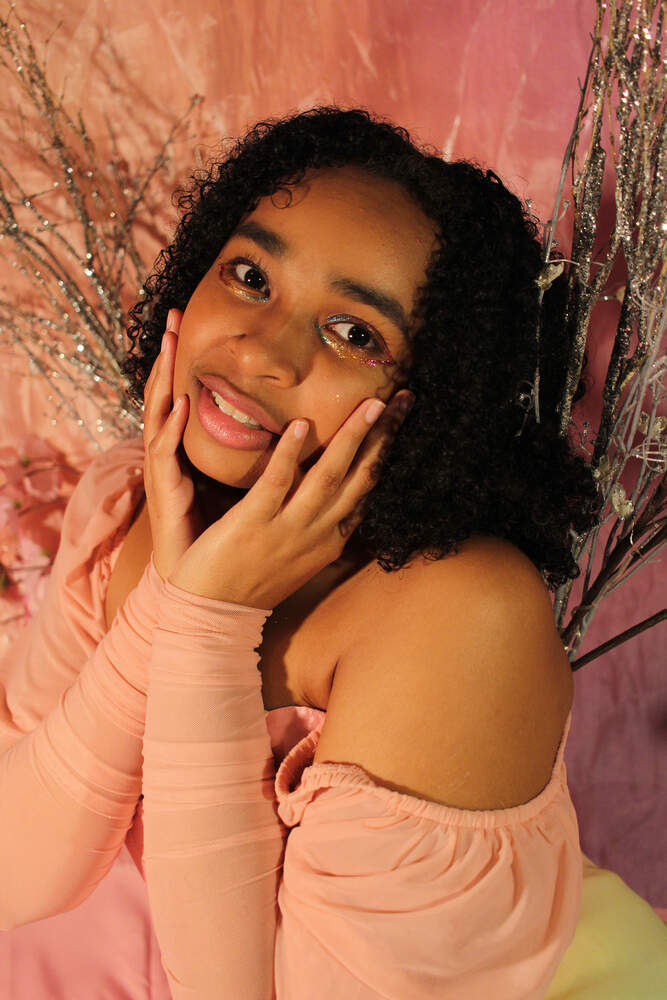Pink color palette photo set