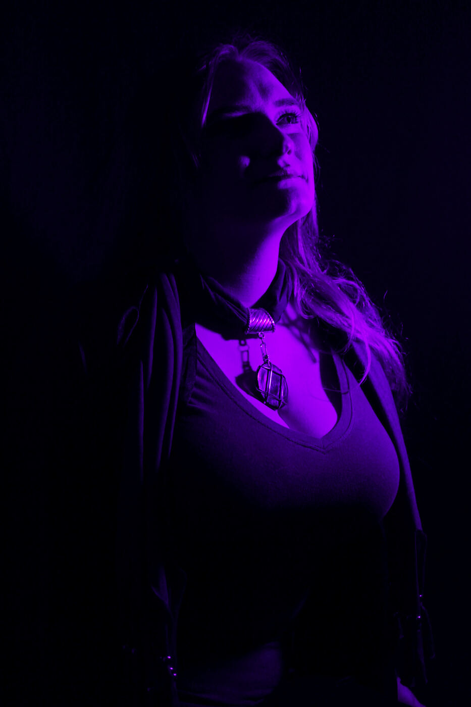 Purple color palette photo set