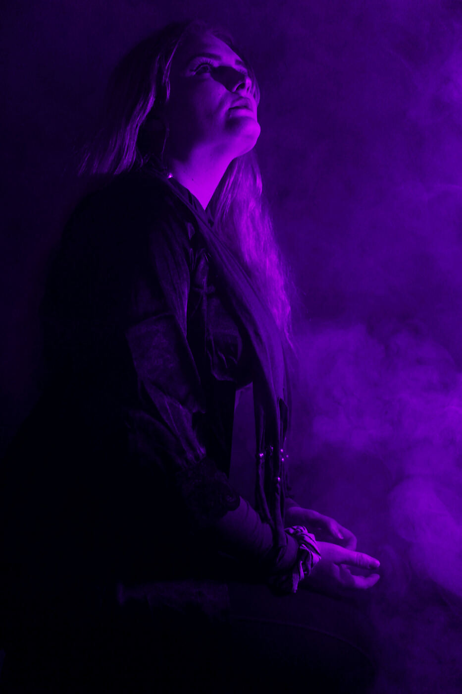 Purple color palette photo set