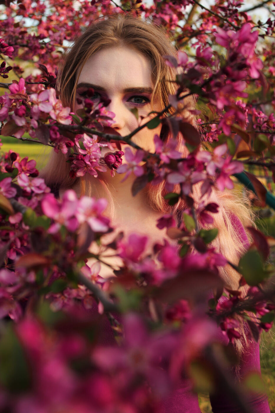 Purple color palette photo set