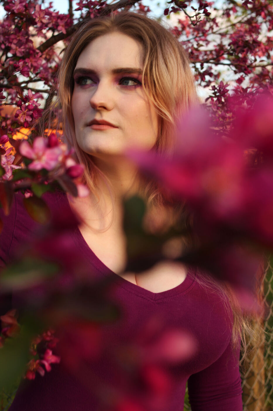Purple color palette photo set