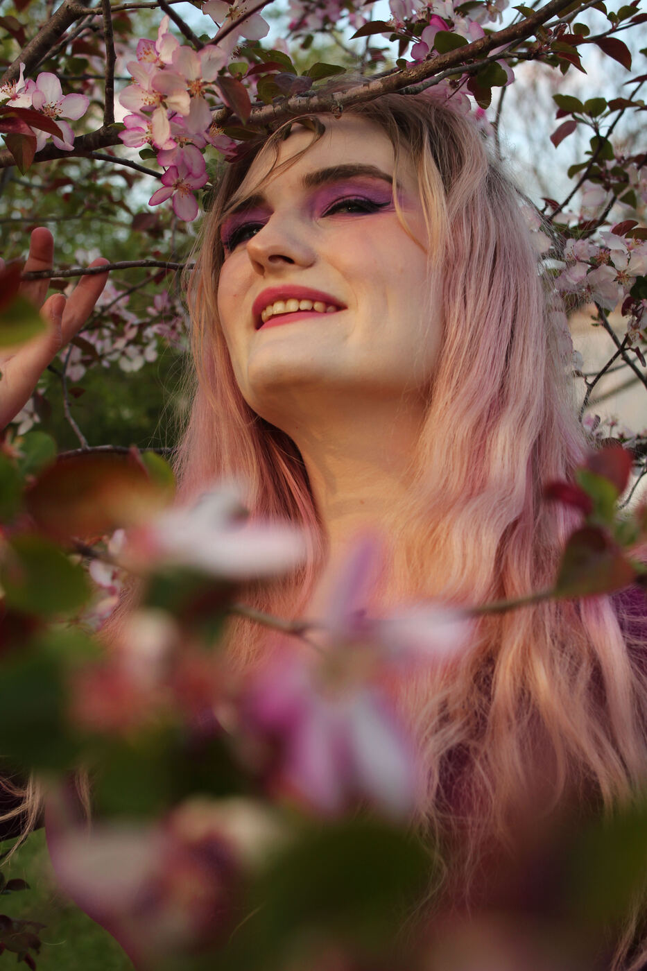 Purple color palette photo set