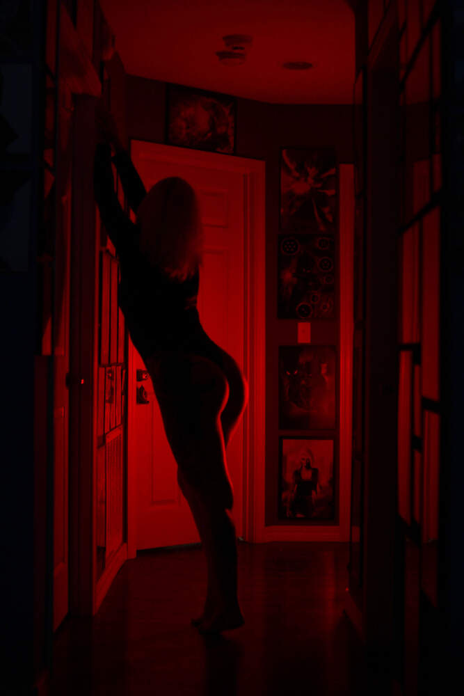 Red color palette photo set
