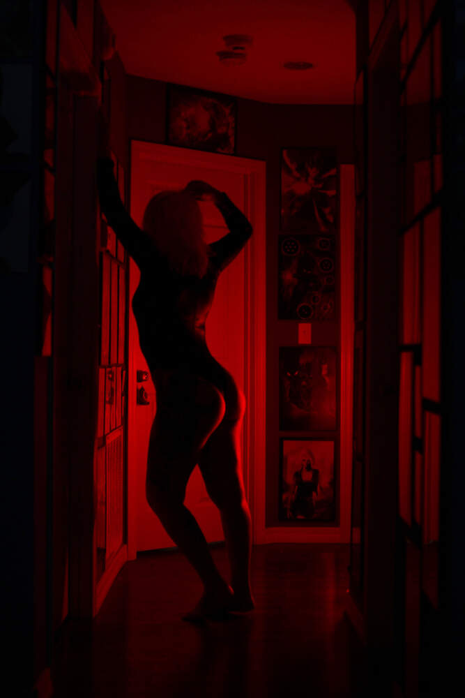 Red color palette photo set