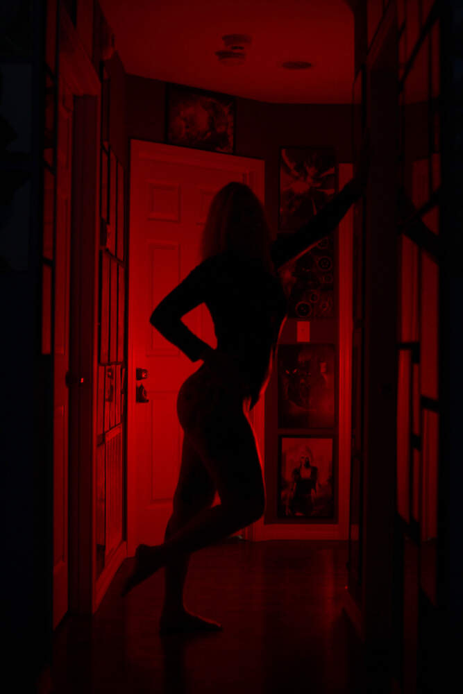 Red color palette photo set